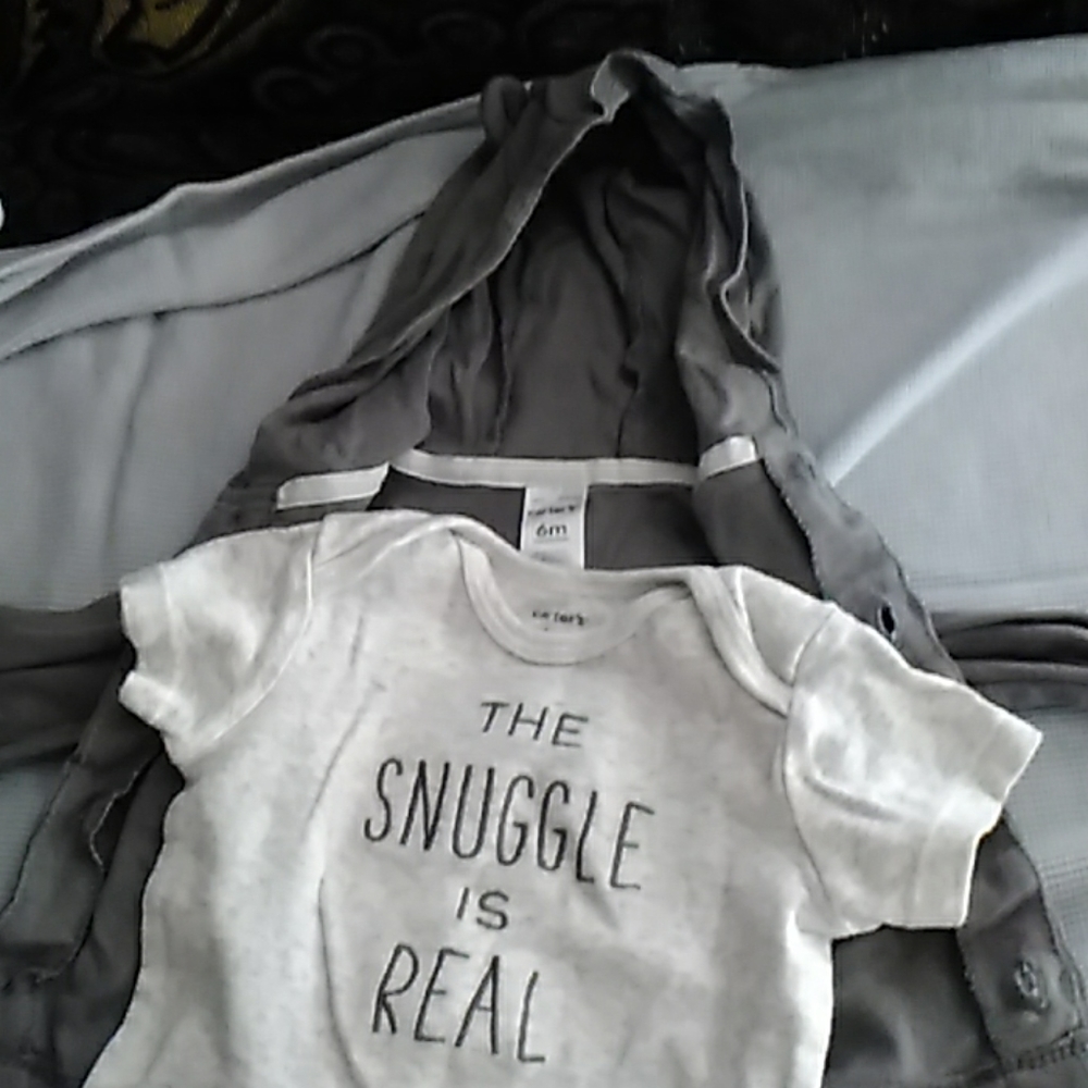 Baby outfit olive green jacket tan shirt